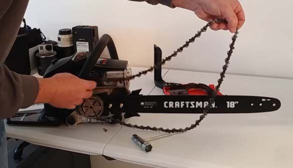 How to Put a Chain on a Chainsaw