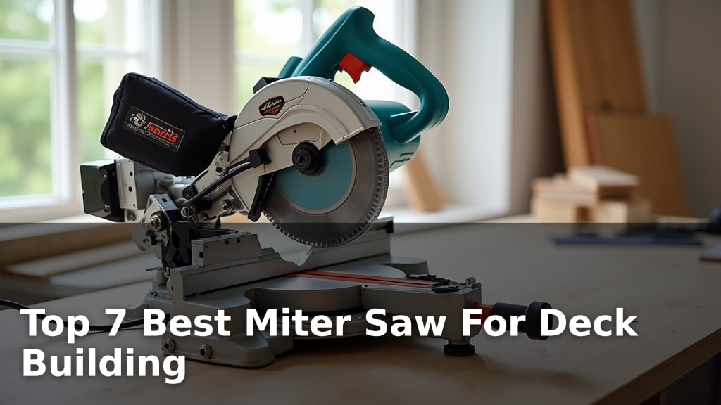 Top 7 Best Miter Saw For Deck Building