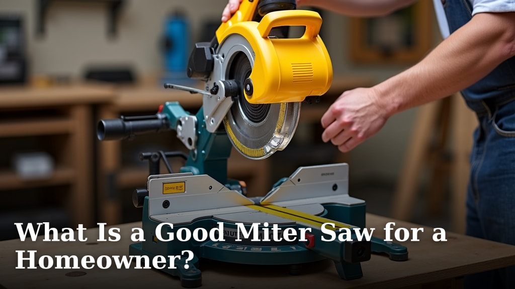 What Is a Good Miter Saw for a Homeowner?