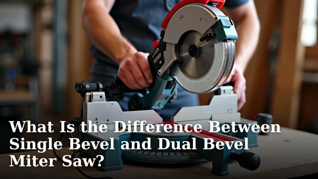 What Is the Difference Between Single Bevel and Dual Bevel Miter Saw?