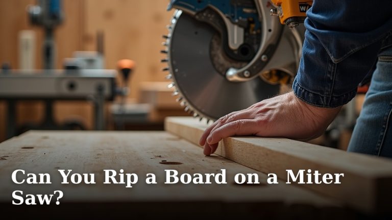 Can You Rip a Board on a Miter Saw?