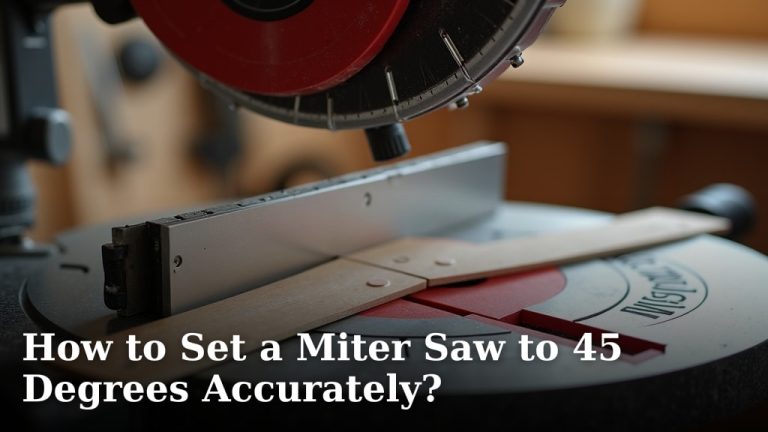 How to Set a Miter Saw to 45 Degrees Accurately?