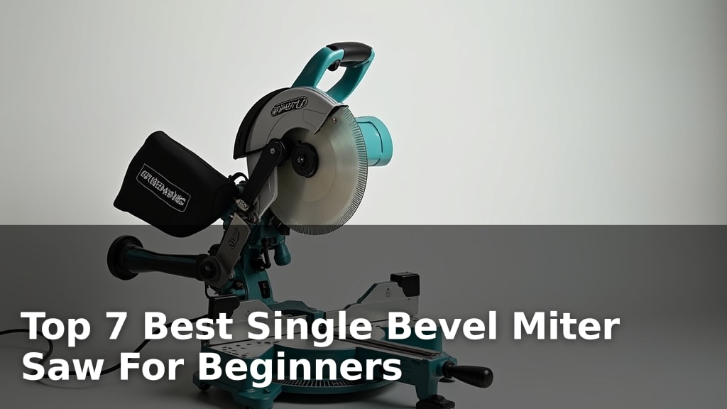 Top 7 Best Single Bevel Miter Saw For Beginners