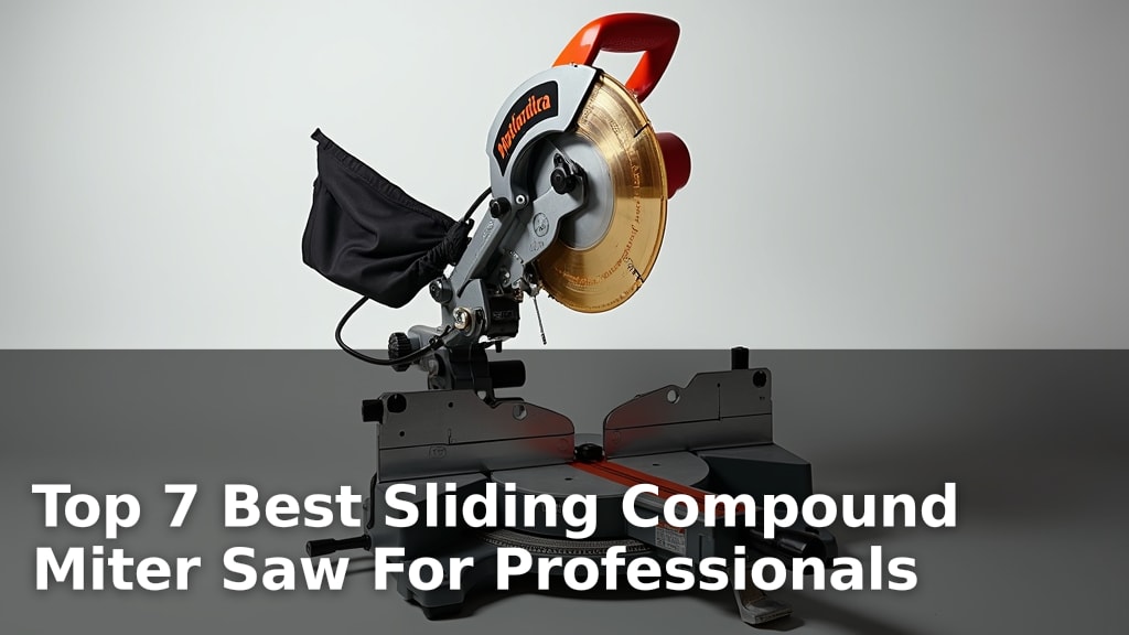 Top 7 Best Sliding Compound Miter Saw For Professionals
