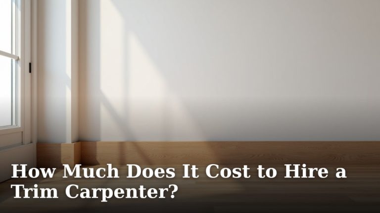 How Much Does It Cost to Hire a Trim Carpenter?