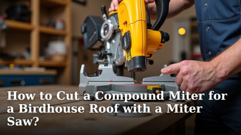 How to Cut a Compound Miter for a Birdhouse Roof with a Miter Saw?