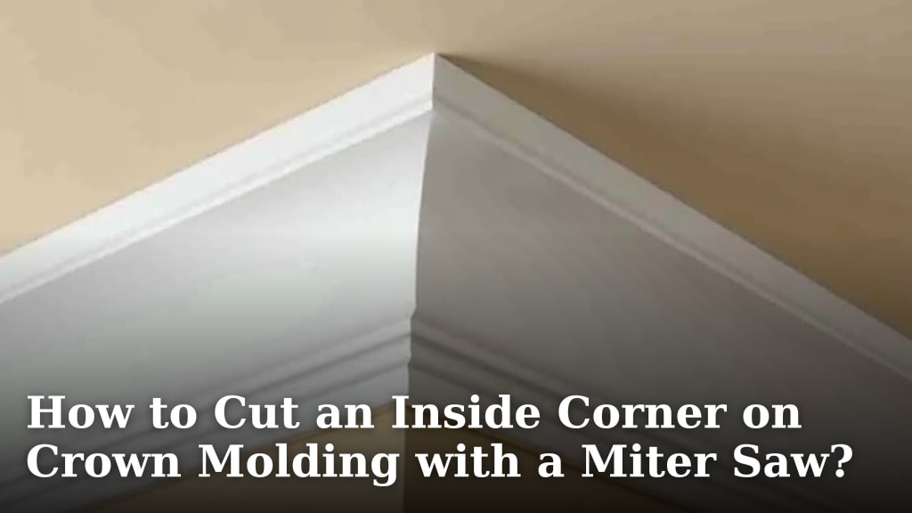 How to Cut an Inside Corner on Crown Molding with a Miter Saw?