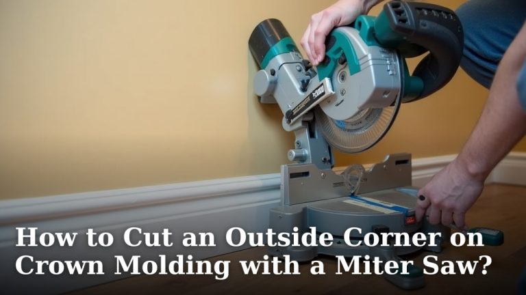 How to Cut an Outside Corner on Crown Molding with a Miter Saw?