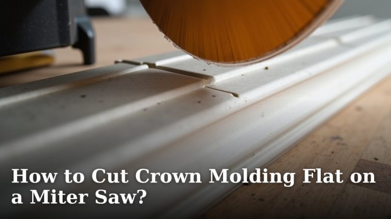 How to Cut Crown Molding Flat on a Miter Saw?