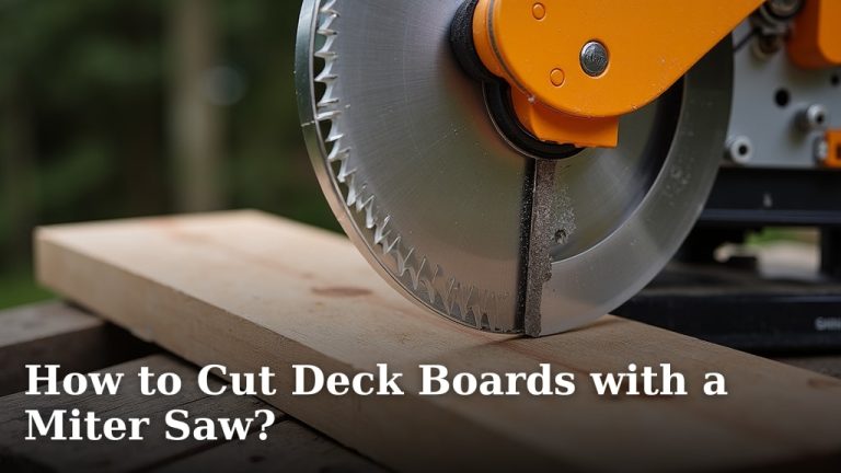 How to Cut Deck Boards with a Miter Saw?