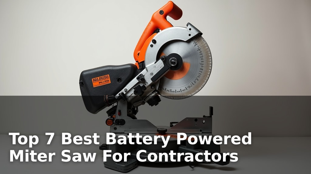 Top 7 Best Battery Powered Miter Saw For Contractors