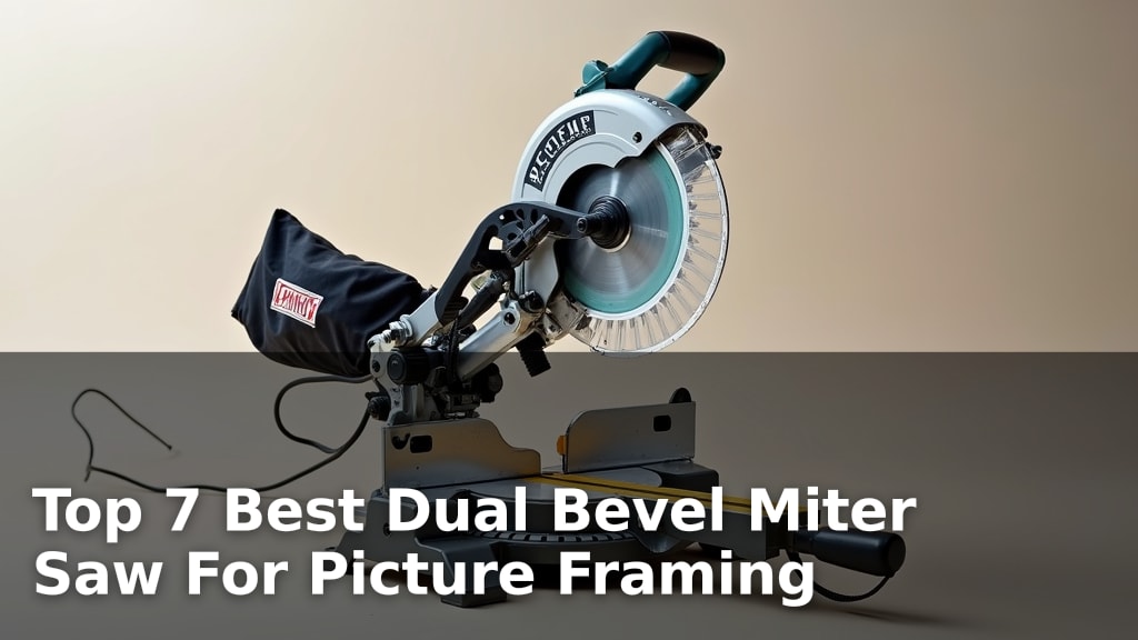 Top 7 Best Dual Bevel Miter Saw For Picture Framing