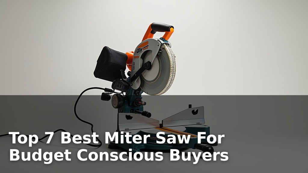 Top 7 Best Miter Saw For Budget Conscious Buyers