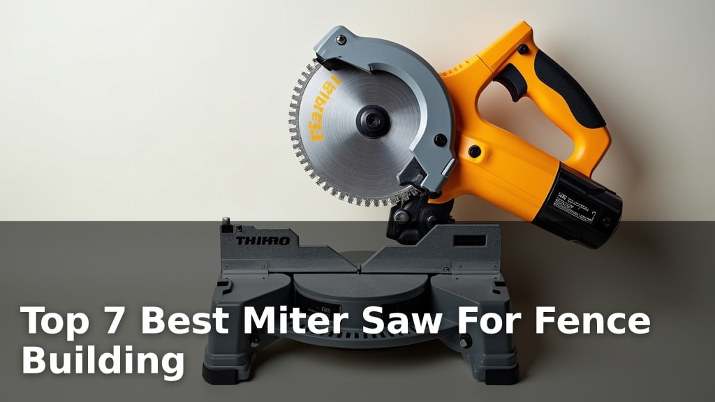 Top 7 Best Miter Saw For Fence Building