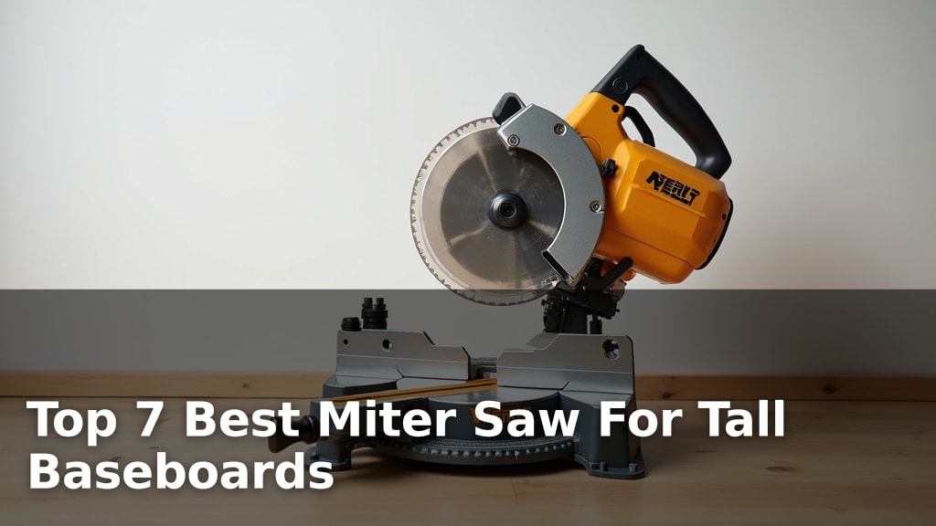 Top 7 Best Miter Saw For Tall Baseboards