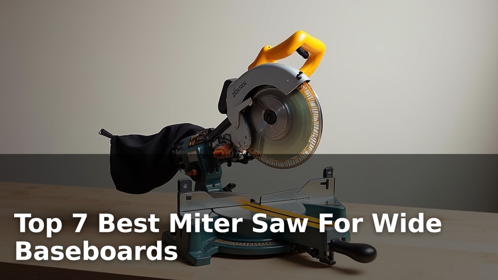 Top 7 Best Miter Saw For Wide Baseboards