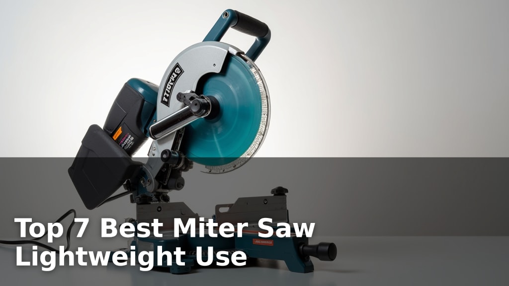 Top 7 Best Miter Saw Lightweight Use