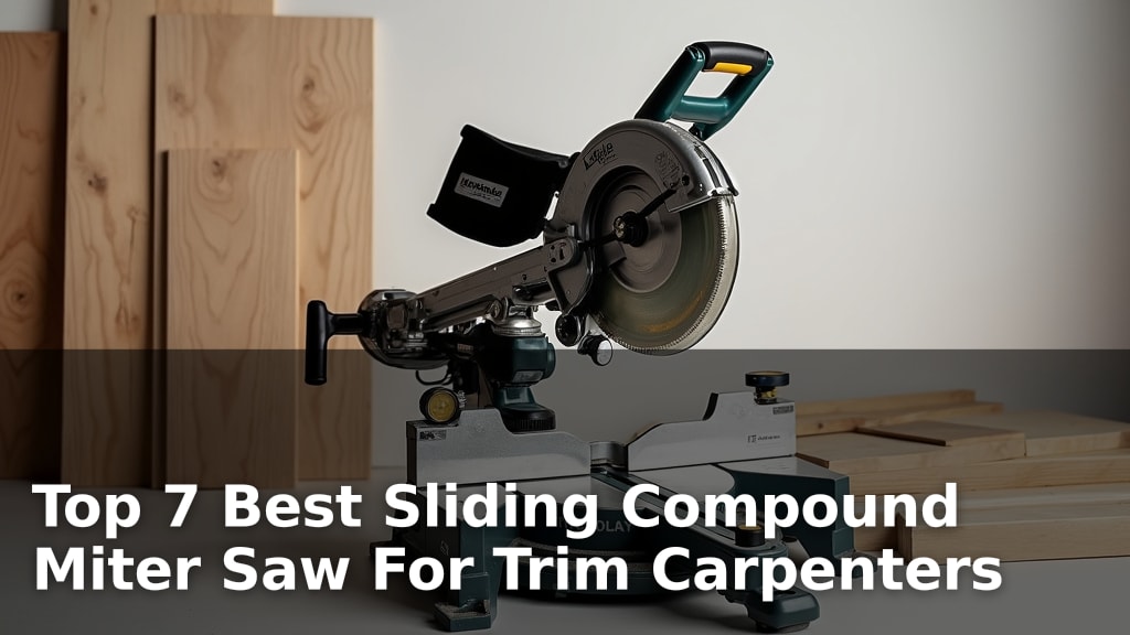 Top 7 Best Sliding Compound Miter Saw For Trim Carpenters