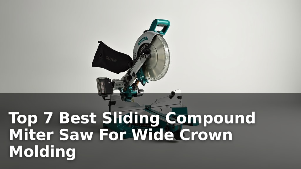 Top 7 Best Sliding Compound Miter Saw For Wide Crown Molding