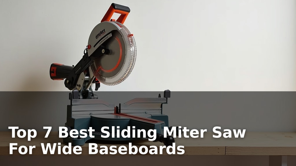 Top 7 Best Sliding Miter Saw For Wide Baseboards