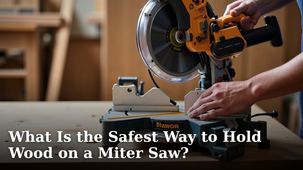 What Is the Safest Way to Hold Wood on a Miter Saw?