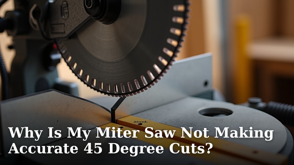 Why Is My Miter Saw Not Making Accurate 45 Degree Cuts?