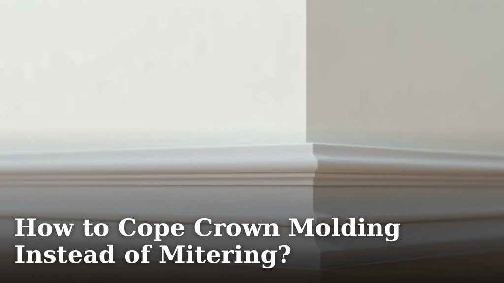 How to Cope Crown Molding Instead of Mitering?