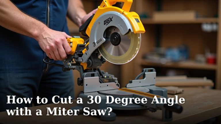How to Cut a 30 Degree Angle with a Miter Saw?