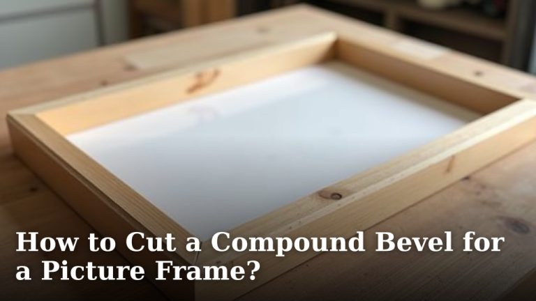 How to Cut a Compound Bevel for a Picture Frame?