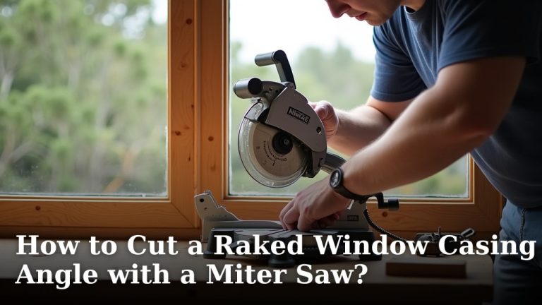 How to Cut a Raked Window Casing Angle with a Miter Saw?
