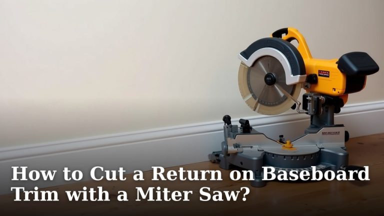 How to Cut a Return on Baseboard Trim with a Miter Saw?