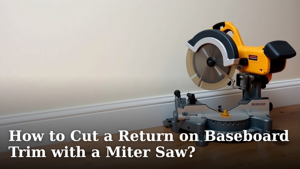 How to Cut a Return on Baseboard Trim with a Miter Saw?