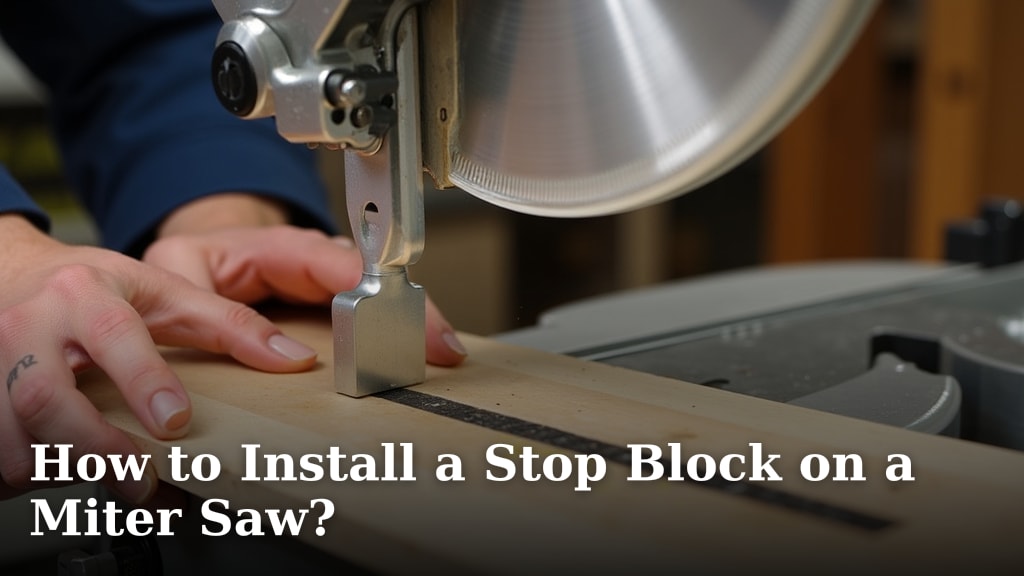 How to Install a Stop Block on a Miter Saw?