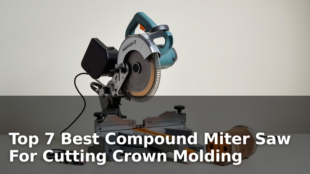 Top 7 Best Compound Miter Saw For Cutting Crown Molding