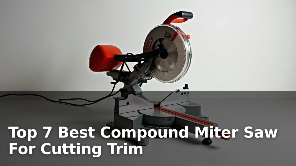 Top 7 Best Compound Miter Saw For Cutting Trim