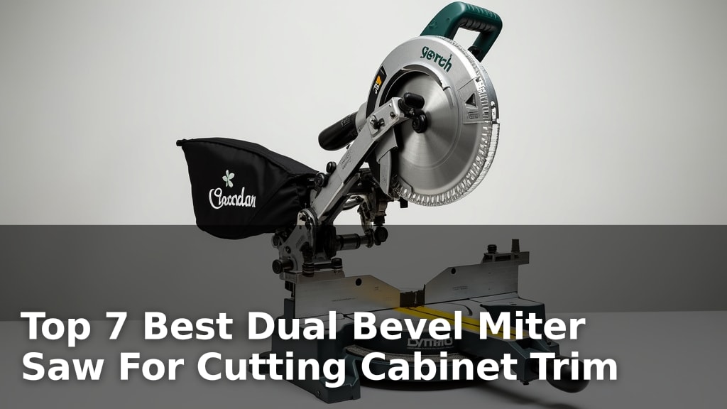 Top 7 Best Dual Bevel Miter Saw For Cutting Cabinet Trim