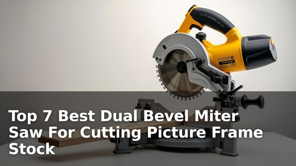 Top 7 Best Dual Bevel Miter Saw For Cutting Picture Frame Stock