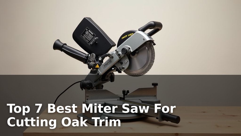 Top 7 Best Miter Saw For Cutting Oak Trim