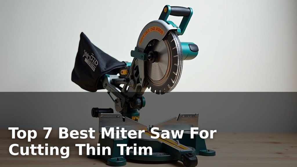 Top 7 Best Miter Saw For Cutting Thin Trim