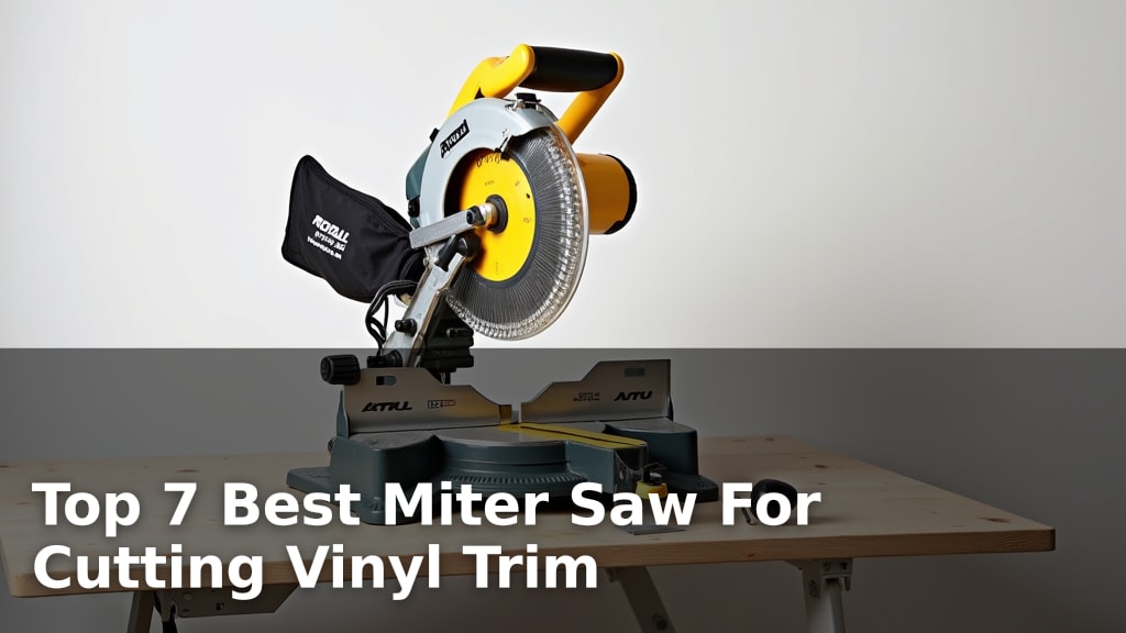 Top 7 Best Miter Saw For Cutting Vinyl Trim