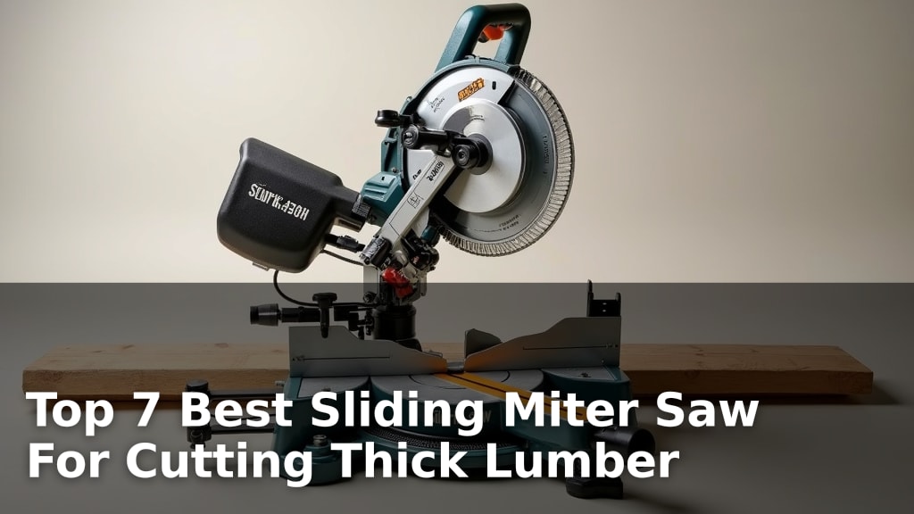 Top 7 Best Sliding Miter Saw For Cutting Thick Lumber